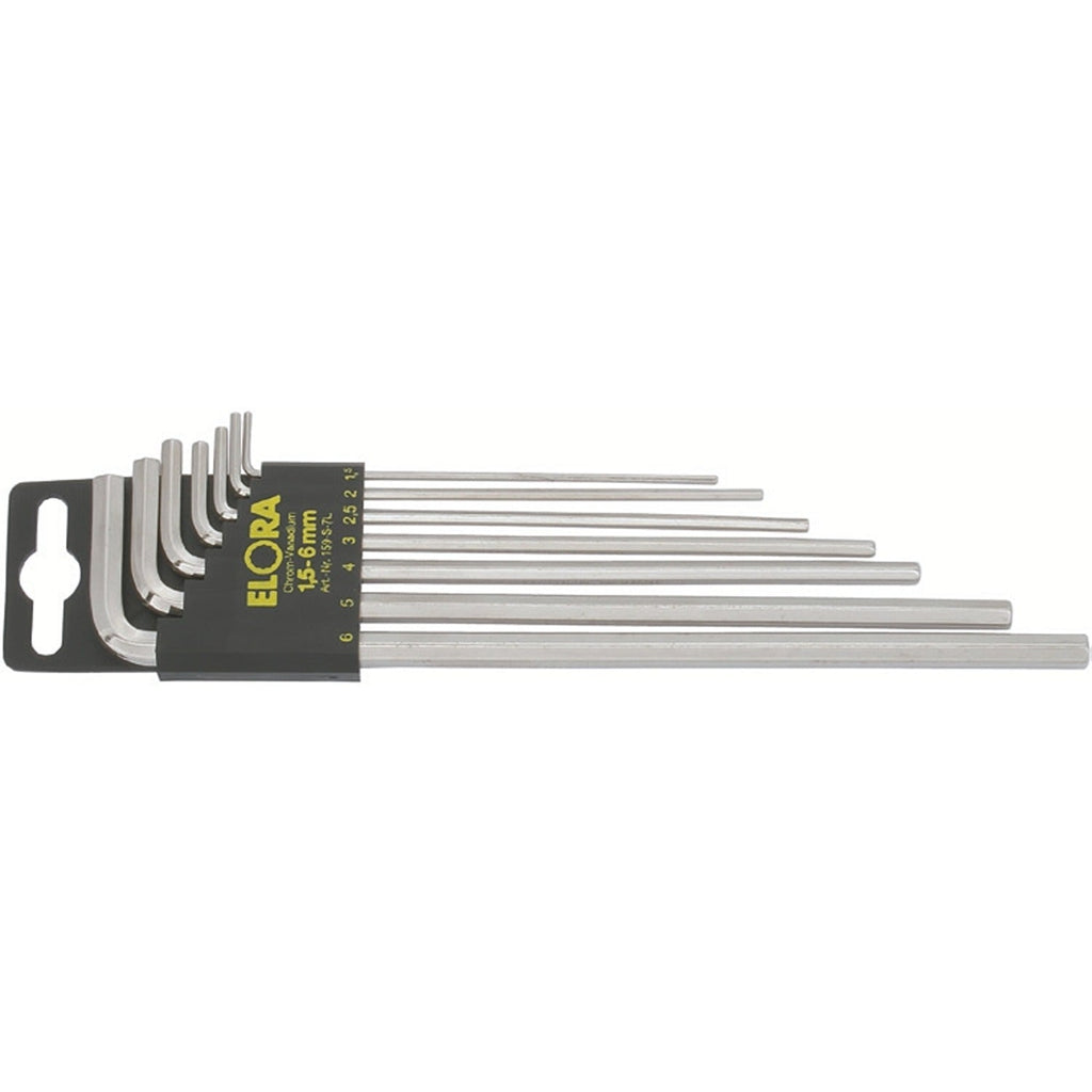 ELORA 159S-9LA Hexagon Key Set, Extra Long Inches (ELORA Tools) - Premium Hexagon Key Set from ELORA - Shop now at Yew Aik.