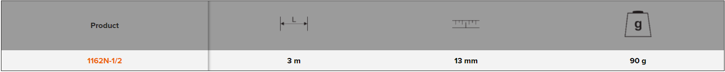 BAHCO 1162N Short Measuring Tape with Steel Blade (BAHCO Tools) - Premium Measuring Tape from BAHCO - Shop now at Yew Aik.