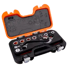 BAHCO 1320SRM/S29 S Type Ratcheting Ring Wrench and Adaptor Set - Premium Adaptor Set from BAHCO - Shop now at Yew Aik.