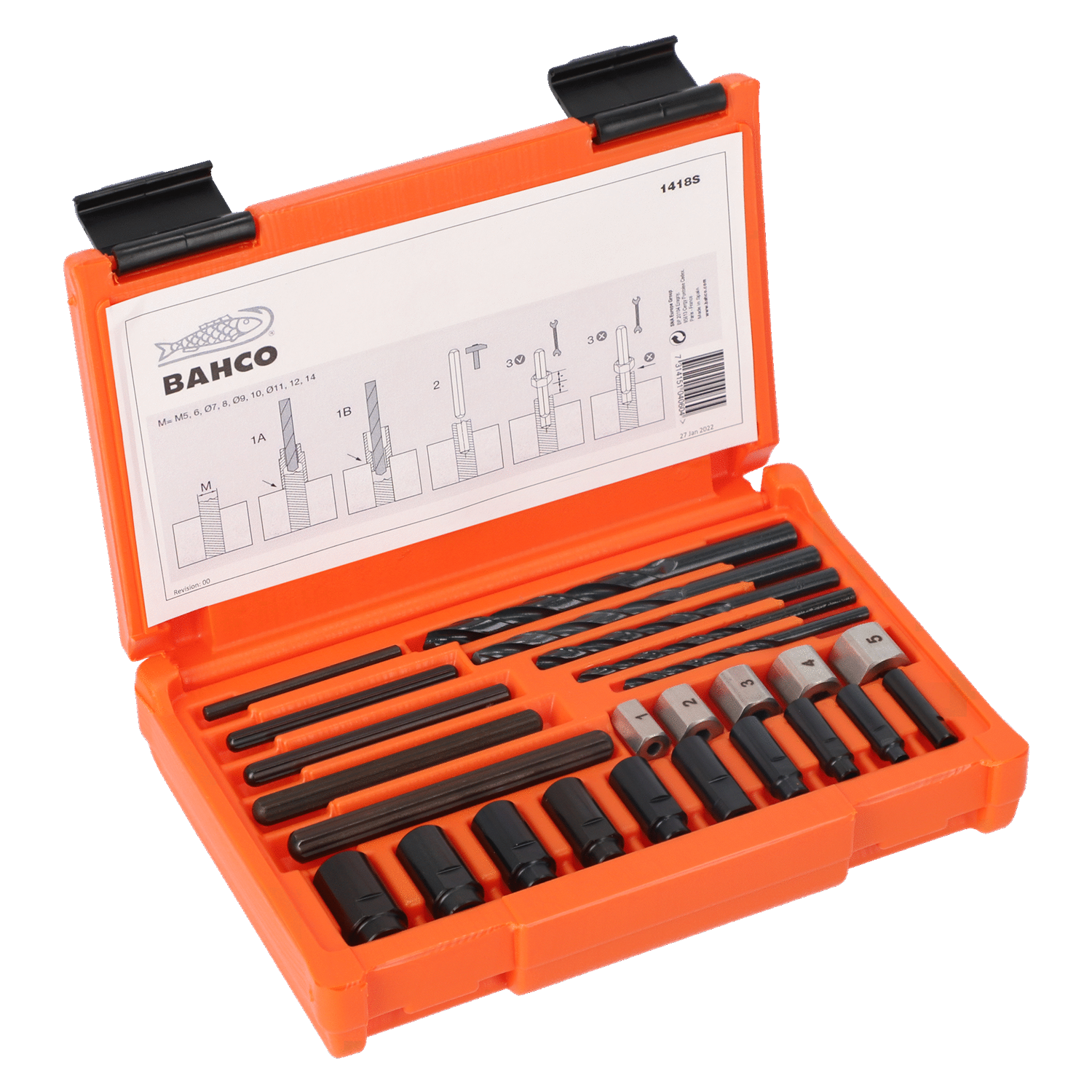 BAHCO 1418S Stud Extractors for Broken-Off Screws Mechanical - Premium Stud Extractor from BAHCO - Shop now at Yew Aik.