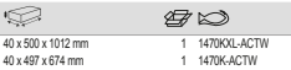 BAHCO 1470K-ACTW Chestnut Tops for Tool Trolleys 40 mm - Premium Tool Trolley from BAHCO - Shop now at Yew Aik.