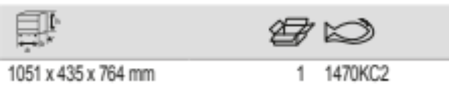 BAHCO 1470KC2 Two Tray Steel Roll Carts (BAHCO Tools) - Premium Roll Carts from BAHCO - Shop now at Yew Aik.