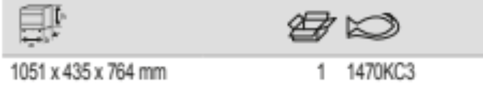 BAHCO 1470KC3 Three Tray Aluminium Roll Carts (BAHCO Tools) - Premium Roll Carts from BAHCO - Shop now at Yew Aik.