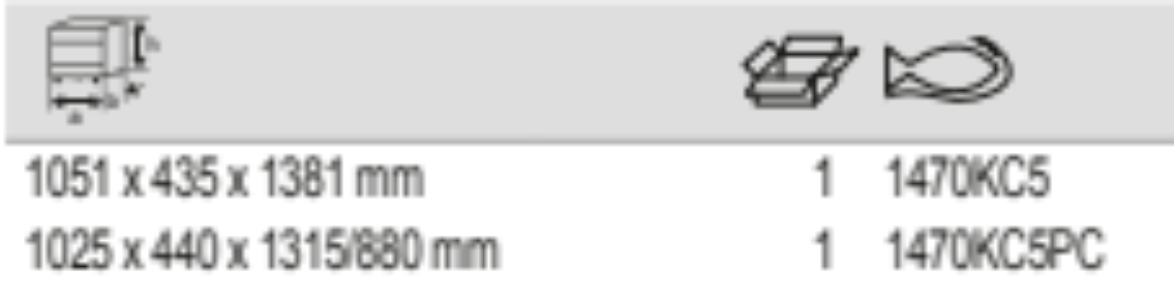 BAHCO 1470KC5 Multifunctional Two Tray Aluminium Roll Carts - Premium Roll Carts from BAHCO - Shop now at Yew Aik.