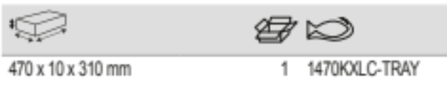 BAHCO 1470KXLC-TRAY Metallic Adjustable Trays for Side Cabinet - Premium Trays from BAHCO - Shop now at Yew Aik.