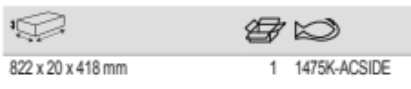 BAHCO 1475K-ACSIDE Metallic Side Panels for 1495TP Hook System - Premium Side Panels from BAHCO - Shop now at Yew Aik.