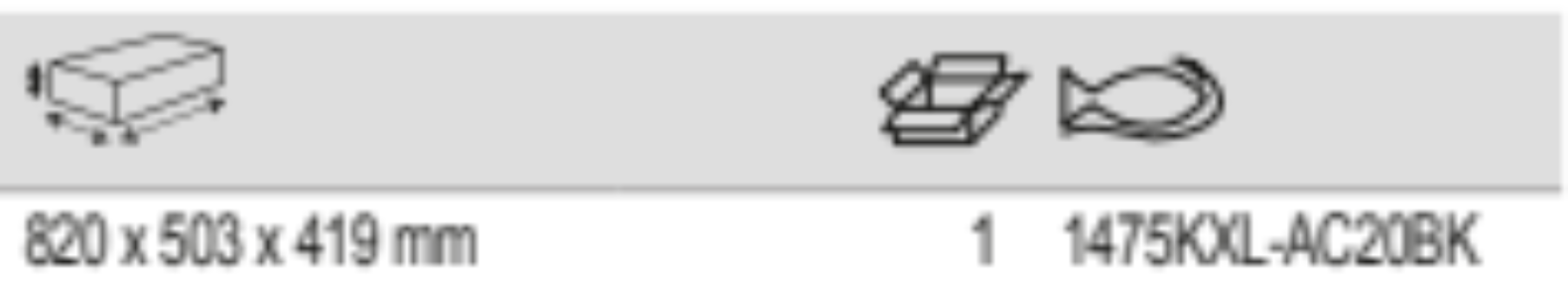 BAHCO 1475KXL-AC20BK Side Cabinet with Lock for 1475KXL Trolley - Premium Side Cabinet from BAHCO - Shop now at Yew Aik.