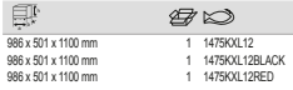 BAHCO 1475KXL12 40” Classic C75 Tool Trolleys with 12 Drawers - Premium Tool Trolley from BAHCO - Shop now at Yew Aik.