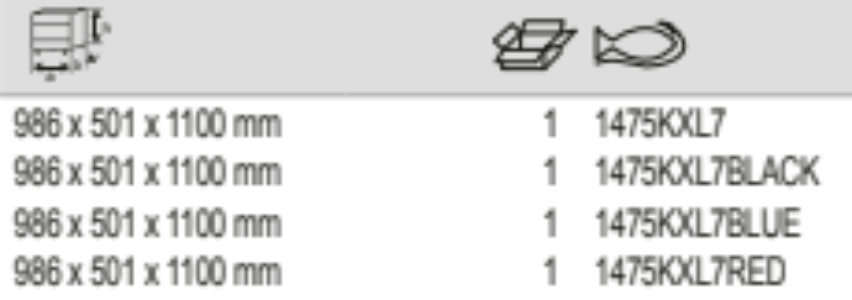 BAHCO 1475KXL7 40” Classic C75 Tool Trolleys with 7 Drawers - Premium Tool Trolley from BAHCO - Shop now at Yew Aik.