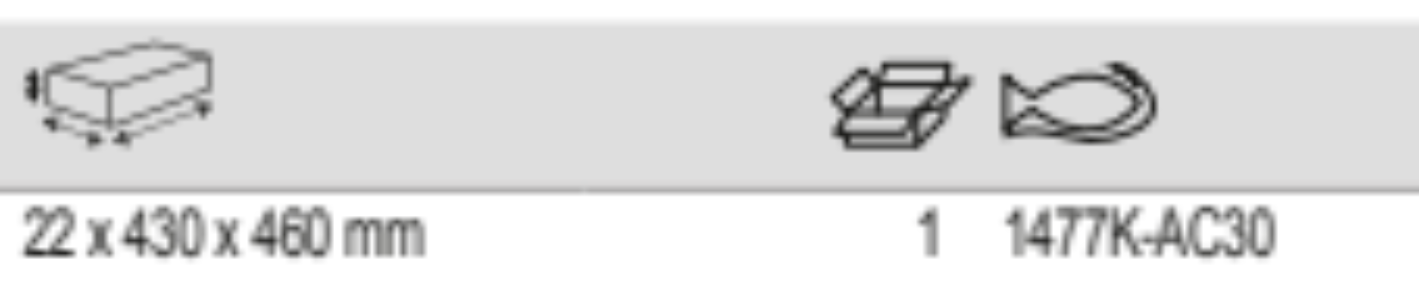 BAHCO 1477K-AC30 Folding Tray for 1472K and 1477K Tool Trolleys - Premium Tool Trolley from BAHCO - Shop now at Yew Aik.