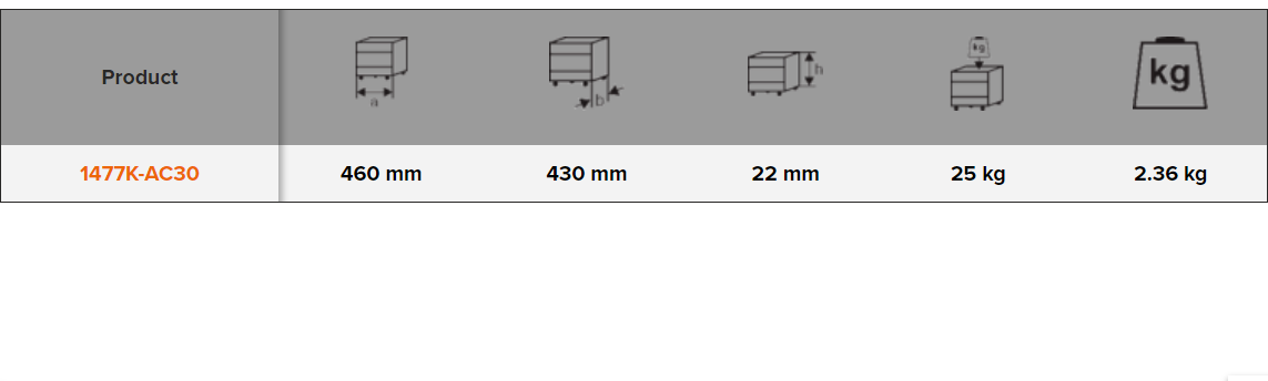 BAHCO 1477K-AC30 Folding Tray for 1472K and 1477K Tool Trolleys - Premium Tool Trolley from BAHCO - Shop now at Yew Aik.
