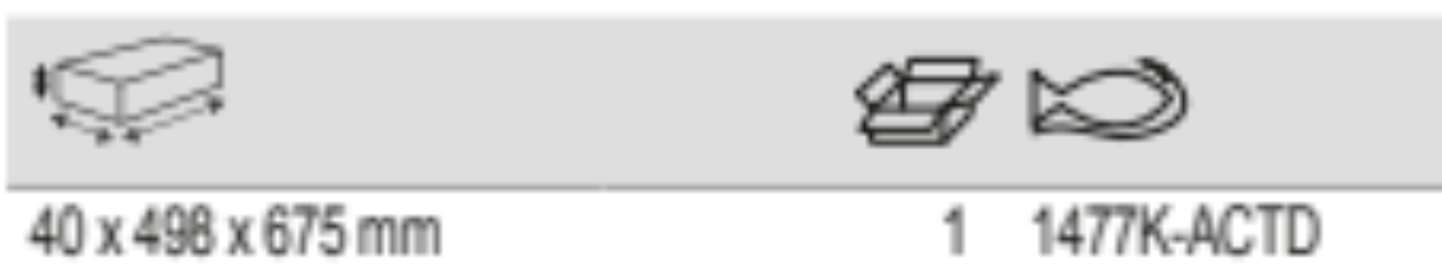 BAHCO 1477K-ACTD MDF Top Middle Parts Storage HUB Tool Trolleys - Premium Tool Trolley from BAHCO - Shop now at Yew Aik.