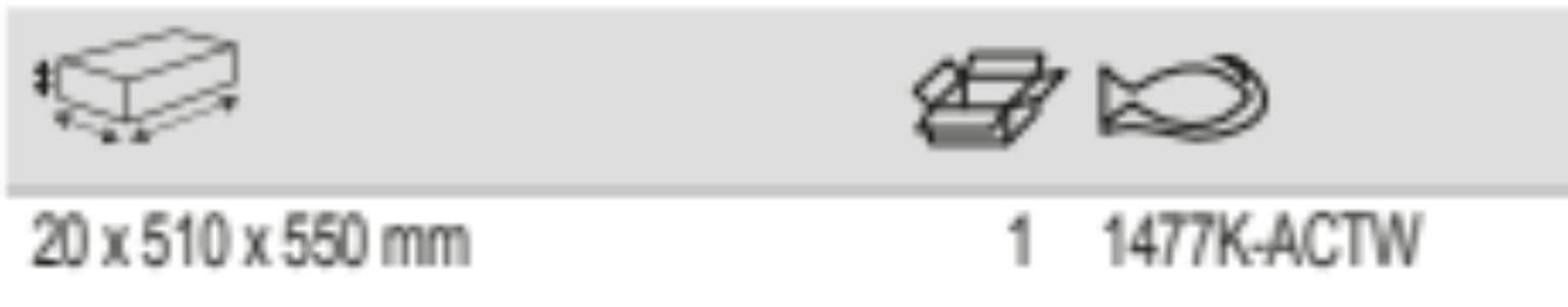 BAHCO 1477K-ACTW Wooden Top Middle Parts Tool Trolley - Premium Tool Trolley from BAHCO - Shop now at Yew Aik.