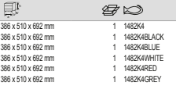 BAHCO 1482K4 26” E72 Storage HUB Top Chests with 4 Drawers - Premium Storage HUB from BAHCO - Shop now at Yew Aik.