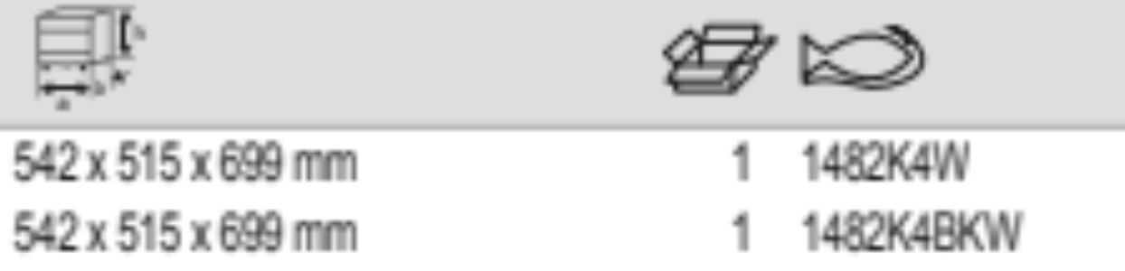 BAHCO 1482K4W 26” E72 Storage HUB Top Chests on Wheels - Premium Storage HUB from BAHCO - Shop now at Yew Aik.