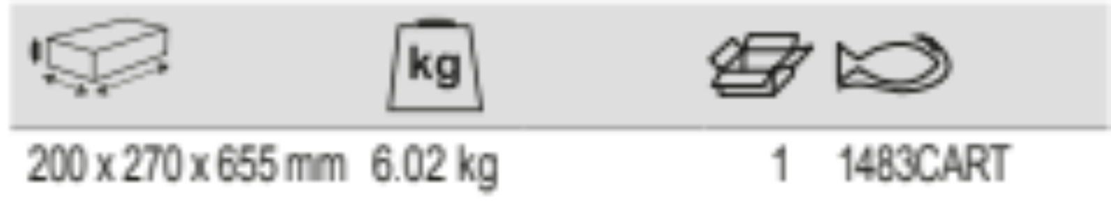 BAHCO 1483CART Carts for 1483K Metallic Boxes (BAHCO Tools) - Premium Carts from BAHCO - Shop now at Yew Aik.