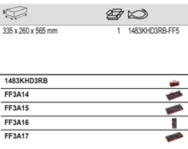 BAHCO 1483KHD3RB-FF5 Metallic Assorted Aviation Tool Set 137 pcs - Premium Assorted Aviation Tool Set from BAHCO - Shop now at Yew Aik.