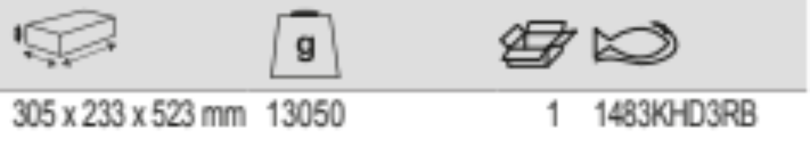 BAHCO 1483KHD3RB Heavy Duty Metallic Tool Boxes with 3 Drawers - Premium Metallic Tool Boxes from BAHCO - Shop now at Yew Aik.