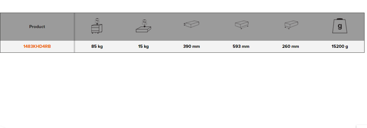 BAHCO 1483KHD4RB Heavy Duty Metallic Tool Boxes with 4 Drawers - Premium Metallic Tool Boxes from BAHCO - Shop now at Yew Aik.