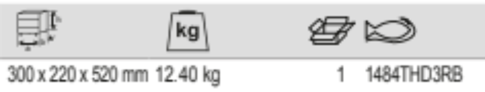 BAHCO 1484THD3RB Heavy Duty Metallic Tool Boxes with 3 Drawers - Premium Metallic Tool Boxes from BAHCO - Shop now at Yew Aik.