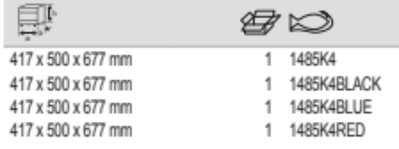 BAHCO 1485K4 26” Classic C85 Top Chests with 4 Drawers - Premium Top Chest from BAHCO - Shop now at Yew Aik.