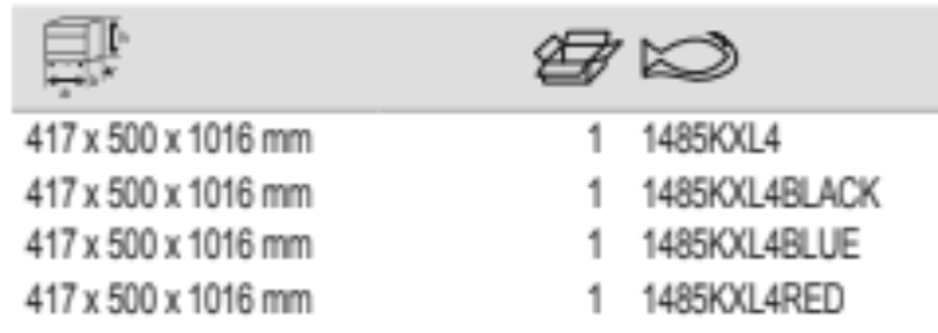 BAHCO 1485KXL4 40” Classic C85 Top Chests with 4 Drawers - Premium Top Chest from BAHCO - Shop now at Yew Aik.