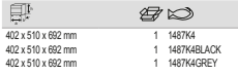 BAHCO 1487K4 Premium E87 Storage HUB Top Chests with 4-Drawers - Premium Storage HUB from BAHCO - Shop now at Yew Aik.