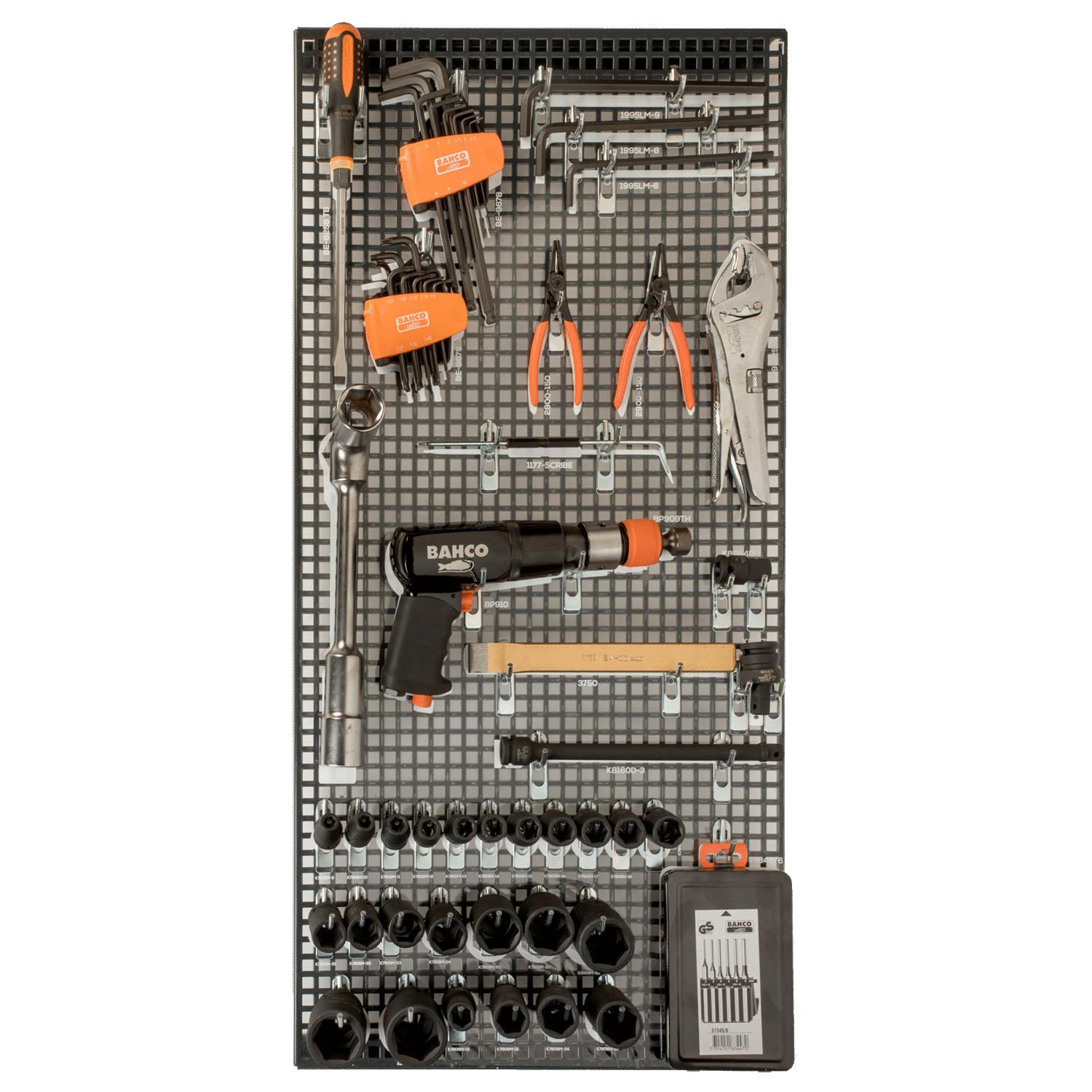 BAHCO 1495TP-AUTO-M1 Tool Panel Auto Repair Tool Kit - 62 pcs - Premium Tool Panel from BAHCO - Shop now at Yew Aik.