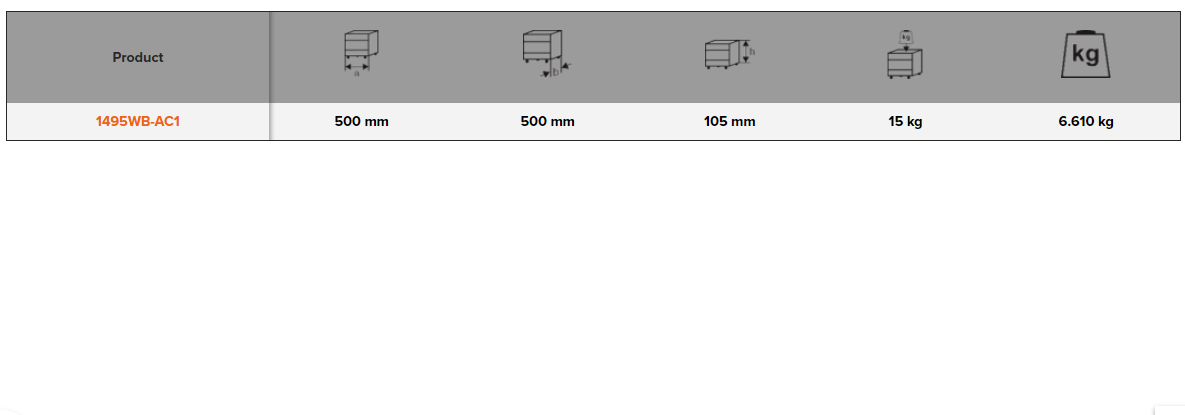 BAHCO 1495WB-AC Drawers with Trays or Dividers for Workbenches - Premium Drawers with Trays from BAHCO - Shop now at Yew Aik.