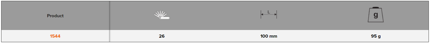 BAHCO 1544 Professional Feeler Gauge with 26 Blades (BAHCO Tools) - Premium Feeler Gauge from BAHCO - Shop now at Yew Aik.