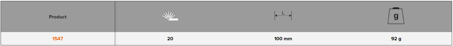 BAHCO 1547 Professional Feeler Gauge with 20 Blades (BAHCO Tools) - Premium Feeler Gauge from BAHCO - Shop now at Yew Aik.