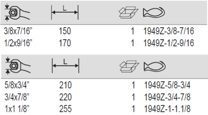 BAHCO 1949Z Imperial Double End Offset Flare Nut Wrench - Premium Flare Nut Wrench from BAHCO - Shop now at Yew Aik.