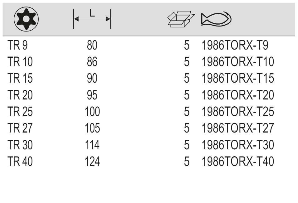 BAHCO 1986TORX Long Tamper-Resistant TORX Hexagon Key - Premium Hexagon Key from BAHCO - Shop now at Yew Aik.