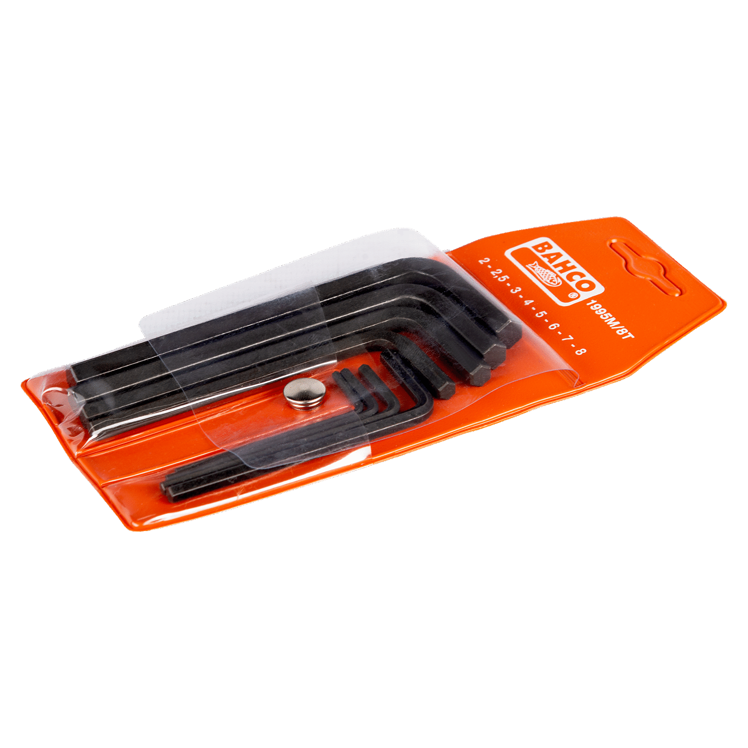 BAHCO 1995M/8T Metric Hexagon Key Set Phosphate Finish - 8 Pcs - Premium Hexagon Key Set from BAHCO - Shop now at Yew Aik.