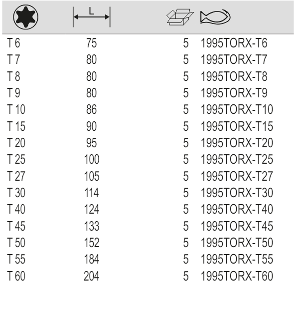 BAHCO 1995TORX Long TORX Hexagon Key with Phosphate Finish - Premium Hexagon Key from BAHCO - Shop now at Yew Aik.