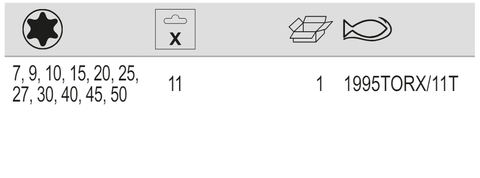 BAHCO 1995TORX/11T Long TORX Hexagon Key Set - 11 Pcs - Premium Hexagon Key Set from BAHCO - Shop now at Yew Aik.