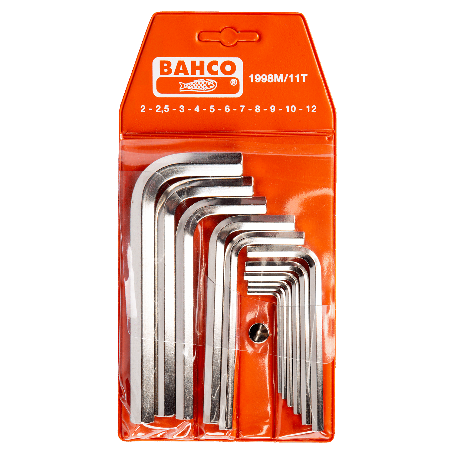 BAHCO 1998M/11T Metric Hexagon Key Set With Nickel Finish 11 Pcs - Premium Hexagon Key Set from BAHCO - Shop now at Yew Aik.