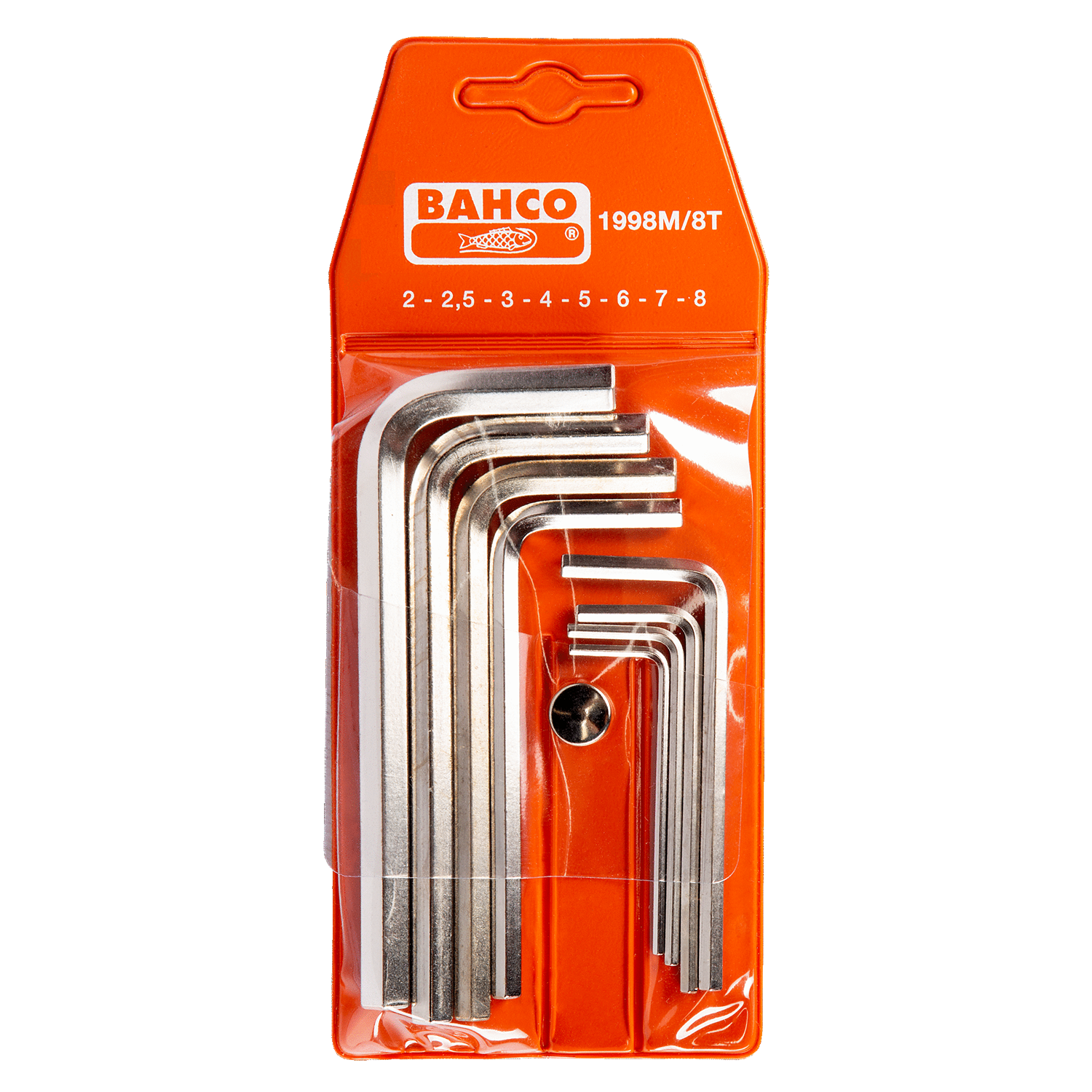 BAHCO 1998M/8T Metric Hexagon Key Set With Nickel Finish - 8 Pcs - Premium Hexagon Key Set from BAHCO - Shop now at Yew Aik.