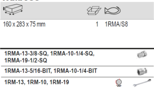 BAHCO 1RMA/S8 Combination Ratcheting Wrench and Adaptors Set - Premium Adaptors Set from BAHCO - Shop now at Yew Aik.