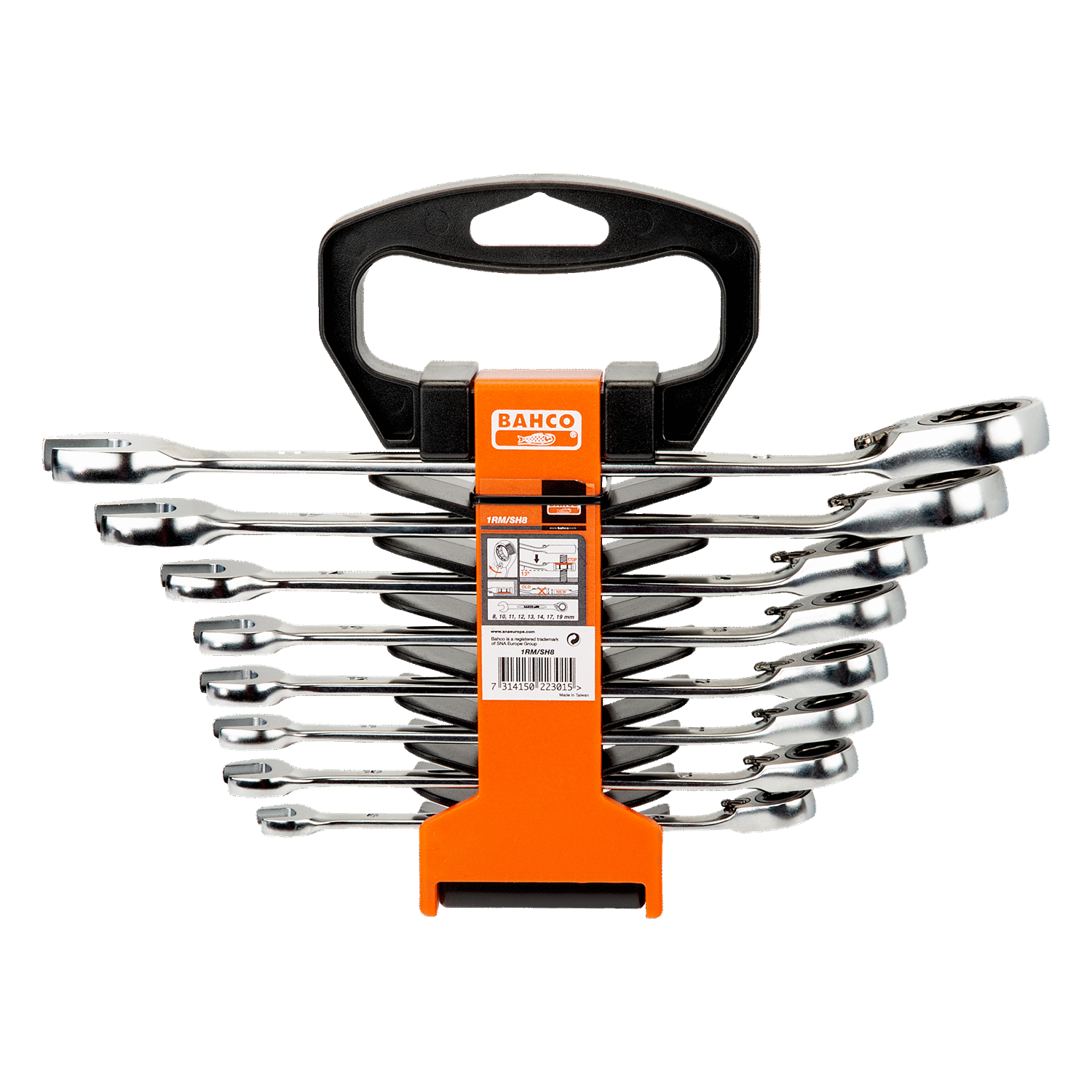 BAHCO 1RM/SH8 Metric Combination Ratcheting Wrench Set - 8 Pcs - Premium Combination Ratcheting Wrench Set from BAHCO - Shop now at Yew Aik.