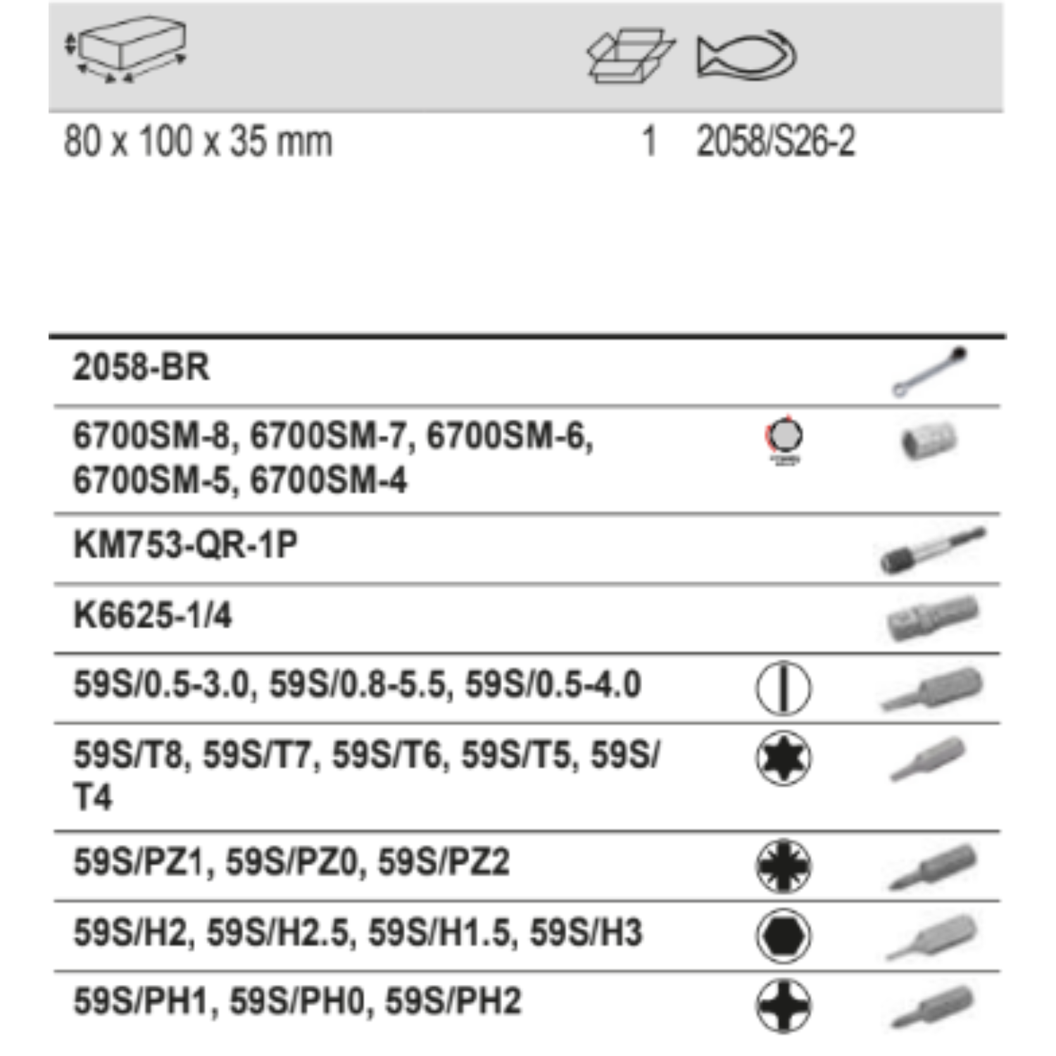 BAHCO 2058/S26-2 1/4" Small Bit and Socket Set - Premium Socket Set from BAHCO - Shop now at Yew Aik.