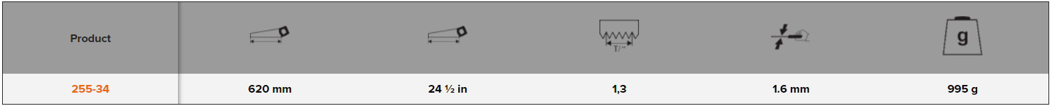 BAHCO 255-34 ProfCut Handsaw for Lightweight Concrete - 1,3" - Premium Handsaw from BAHCO - Shop now at Yew Aik.