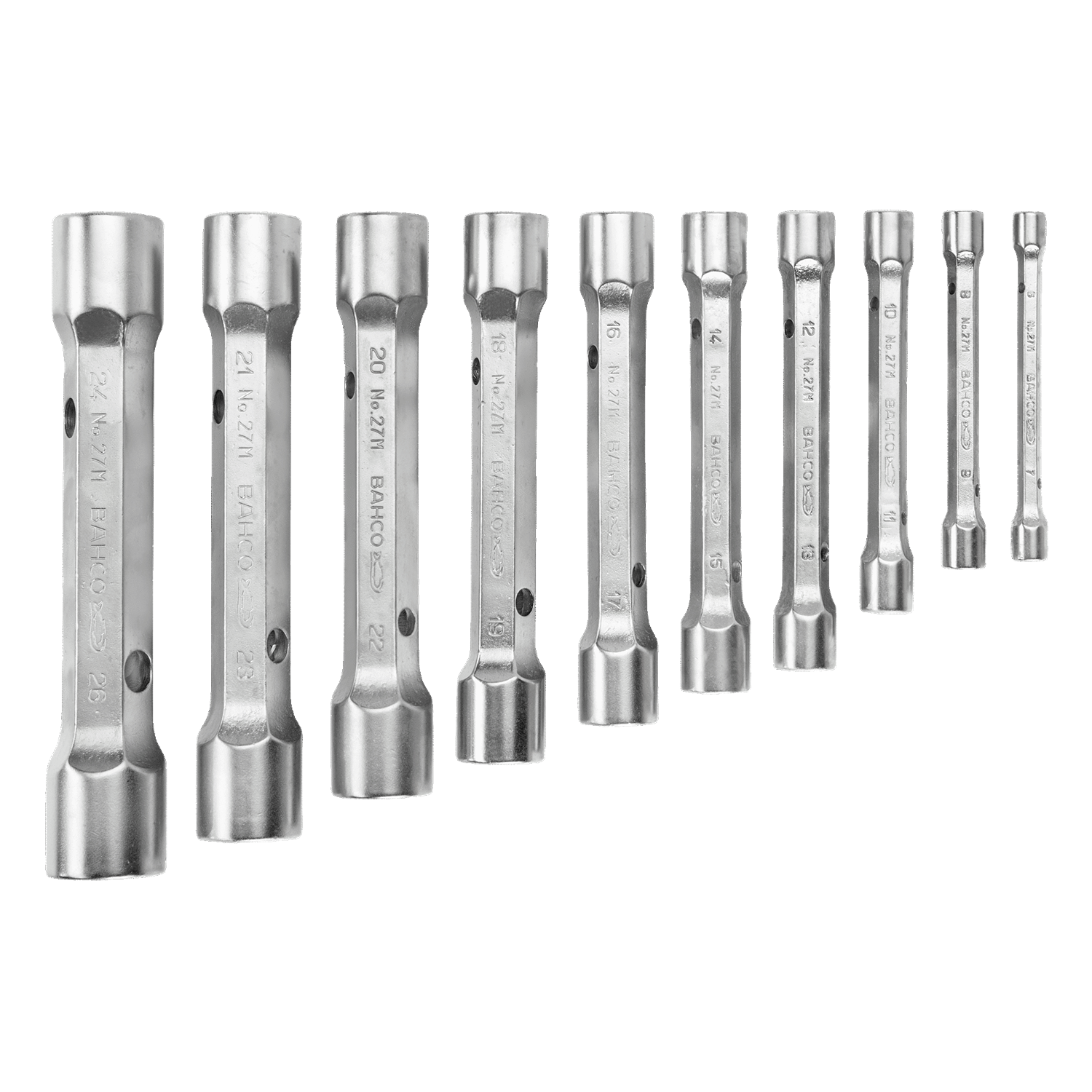 BAHCO 27M/10 Metric Double Head Socket Wrench Set - 10 Pcs - Premium Socket Wrench Set from BAHCO - Shop now at Yew Aik.