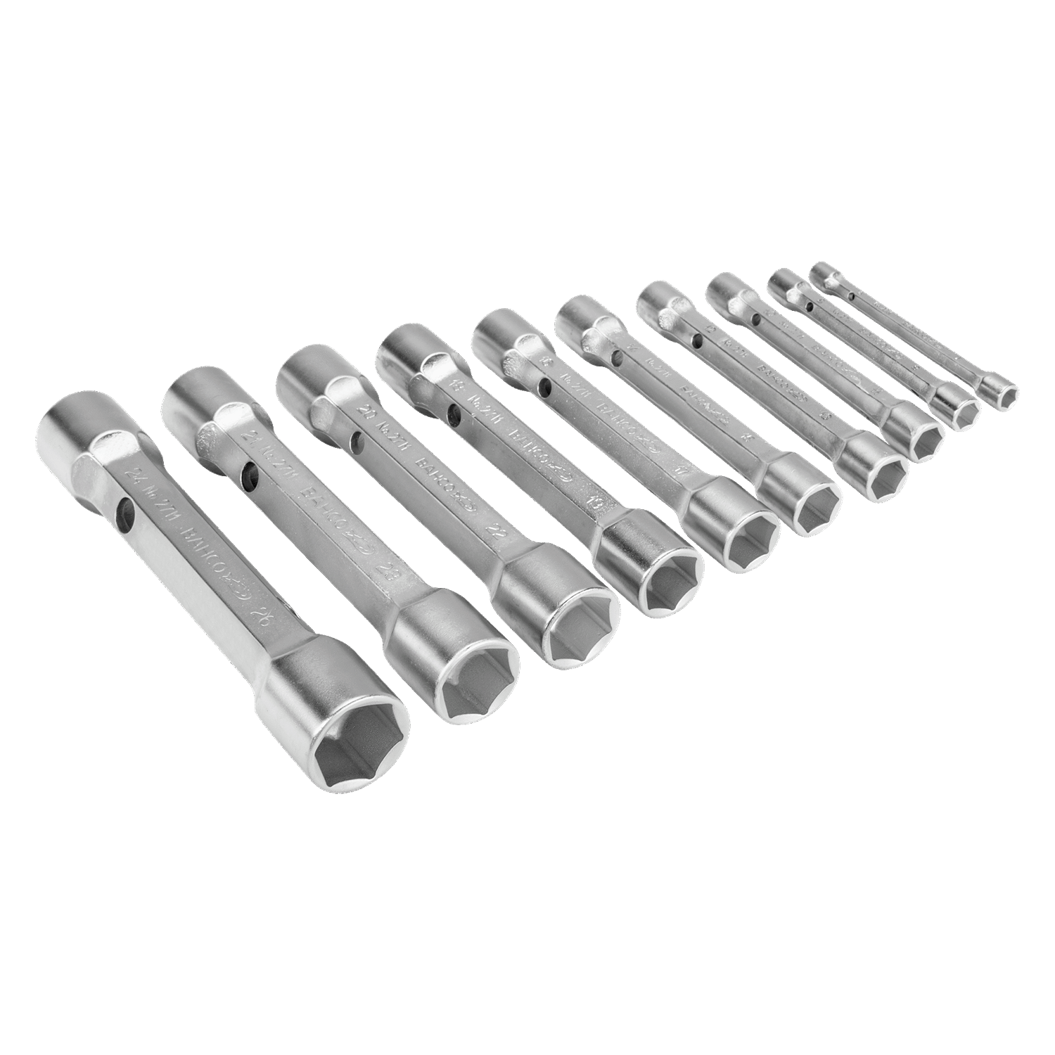 BAHCO 27M/10 Metric Double Head Socket Wrench Set - 10 Pcs - Premium Socket Wrench Set from BAHCO - Shop now at Yew Aik.