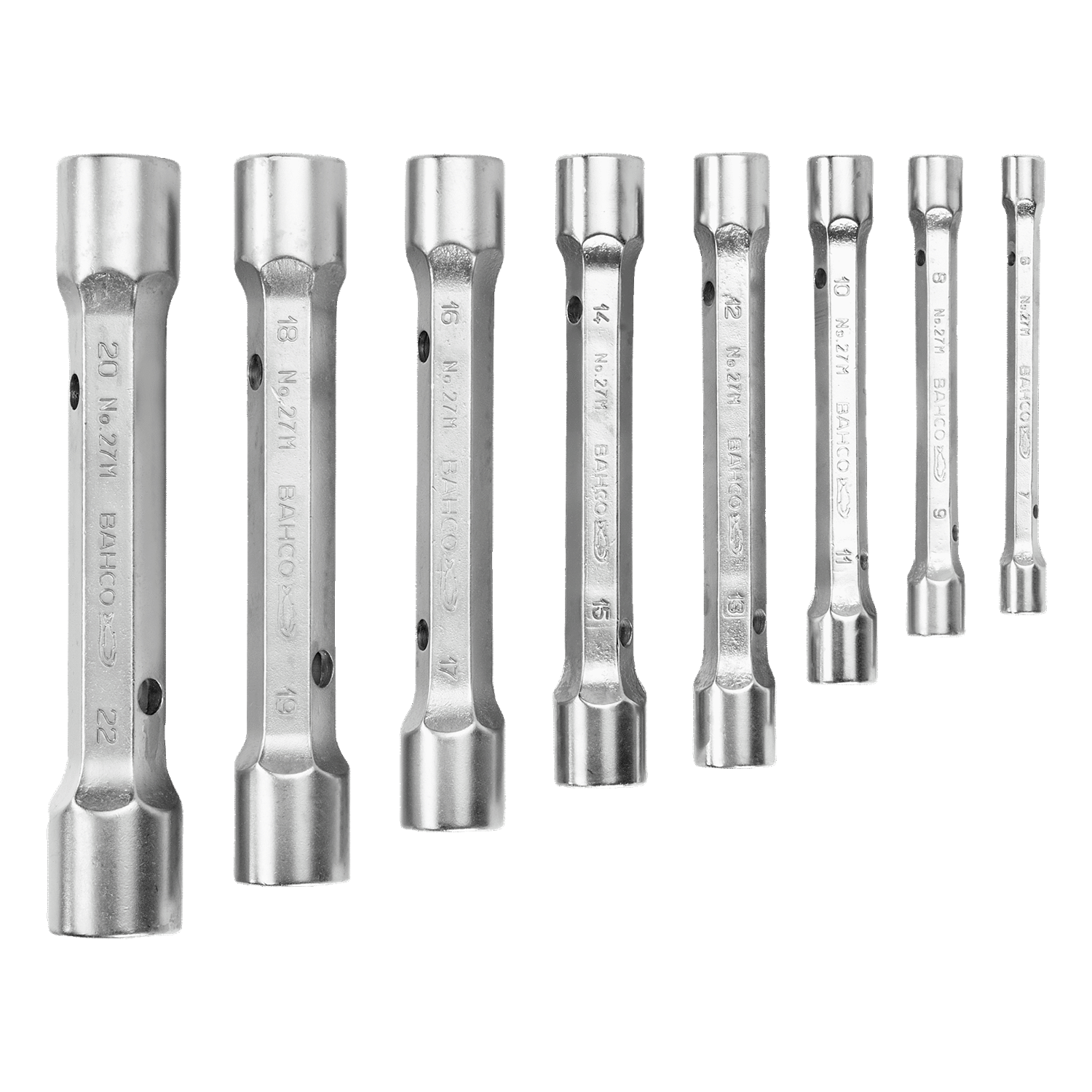 BAHCO 27M/8 Metric Double Head Socket Wrench Set - 8 Pcs - Premium Socket Wrench Set from BAHCO - Shop now at Yew Aik.