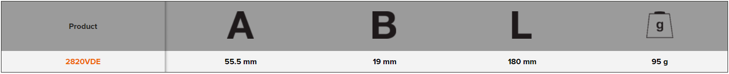BAHCO 2820VDE Insulated Cable Knife with Plastic Protective Cap - Premium Cable Knife from BAHCO - Shop now at Yew Aik.