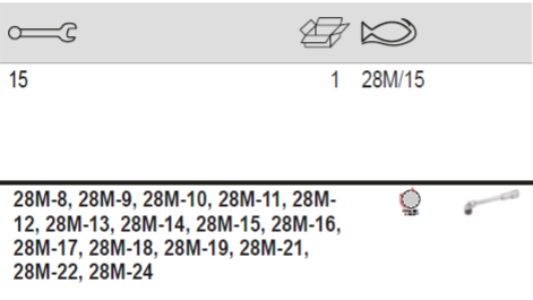 BAHCO 28M/15 Metric Double Head Offset Socket Wrench Set 12 X 6 - Premium Socket Wrench Set from BAHCO - Shop now at Yew Aik.