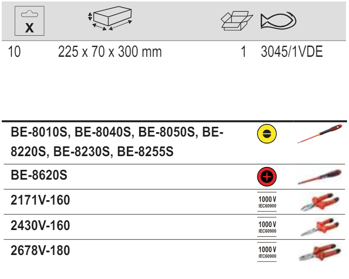 BAHCO 3045/1VDE Insulated Electrician’s Tool Set - 10 Pcs - Premium Tool Set from BAHCO - Shop now at Yew Aik.