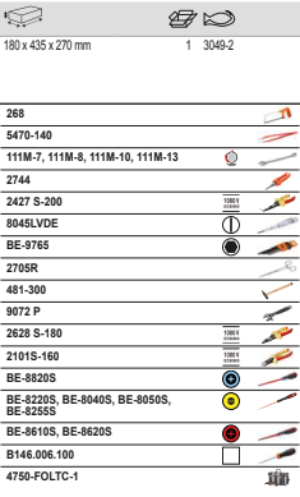 BAHCO 3049-2 Leather Bag Electrician Toolkit - 28 Pcs - Premium Electrician Tool from BAHCO - Shop now at Yew Aik.