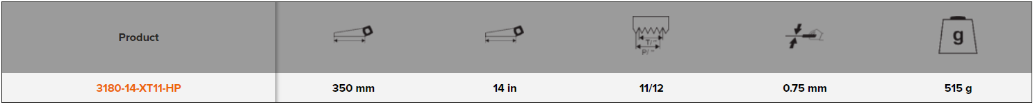 BAHCO 3180 ERGO Tenon Handsaw for Plastics/Laminates - Premium Handsaw from BAHCO - Shop now at Yew Aik.